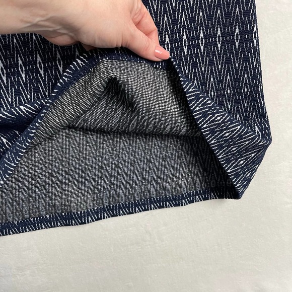 Anthropologie Aryeh Stretch Black Sheath Dress Geometric Pattern ¾ Sleeve Medium - Picture 9 of 14